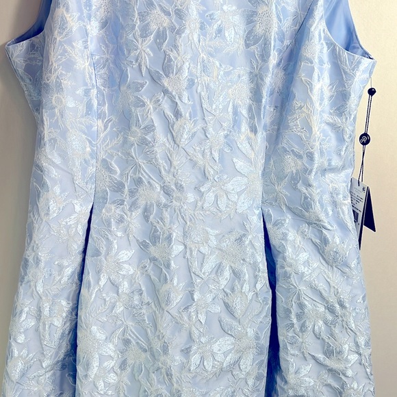 Brand NWT Adrianna Papell Pearl Trimmed Jacquard Dress Size 16 - Picture 6 of 12